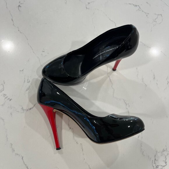 Giuseppe Zanotti Pumps Black with Red hills Made in Italy Size 38/8US - Picture 7 of 10